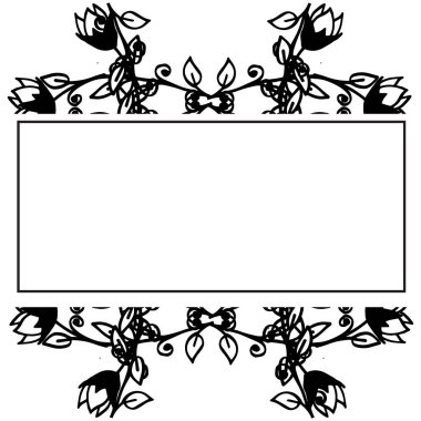 Tasarım çiçek çerçeve ile Vektör illüstrasyon süs sanatı