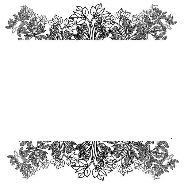 Ilustração vetorial vários moldura padrão da flor para a arte bonita — Vetor de Stock