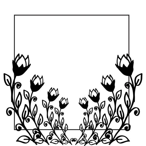 Arte di decorazione illustrazione vettoriale con vari bella cornice di fiori — Vettoriale Stock