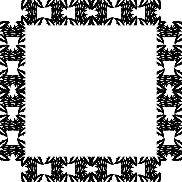 Vector illustratie textuur zwart wit voor decoratie bloem frame — Stockvector