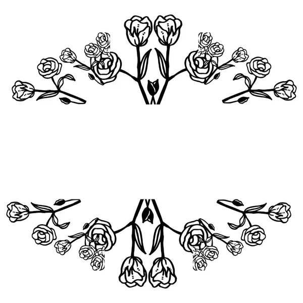 Vector ilustracja tło biały z elementem kwiat ramka — Wektor stockowy