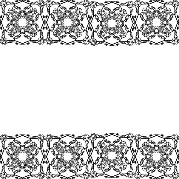Vector illustratie achtergrond wit met element bloem frame — Stockvector