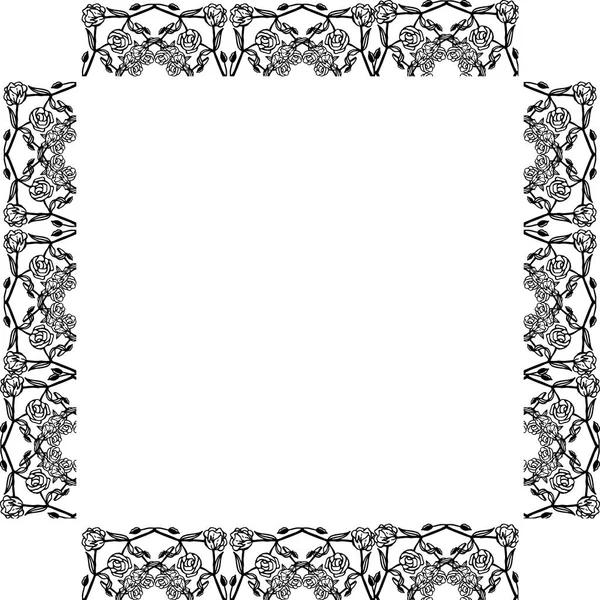 Vector illustration texture flower frame for various greeting card — Stock Vector