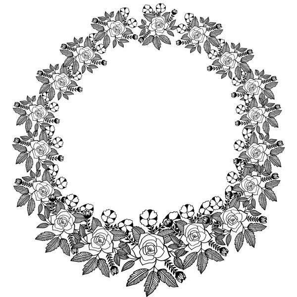 Illustration vectorielle cadre fleur pour symbole de l'art moderne — Image vectorielle