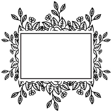 Tebrik kartı dekorasyonu ile Vektör illüstrasyon zarif çelenk çerçeve