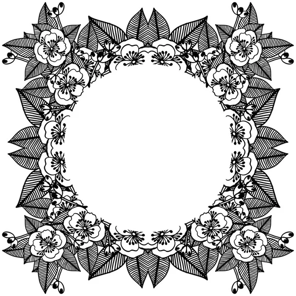 Çiçek çerçeve süslü sanat vektör illüstrasyon davet kartı