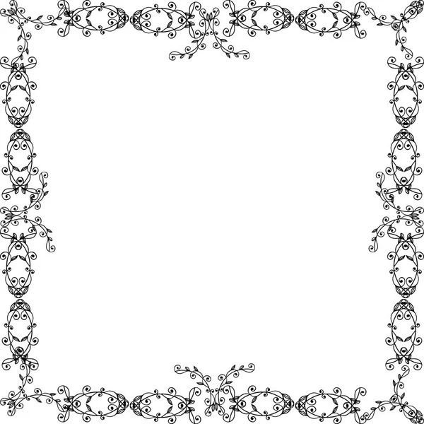 Векторні ілюстрації креслення квіткової рамки для дизайну вітальної листівки — стоковий вектор