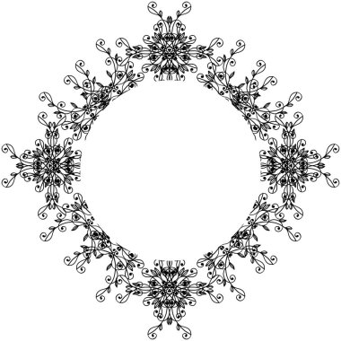 Vektör illüstrasyon çizim çiçek çerçeve tasarım tebrik kartı için