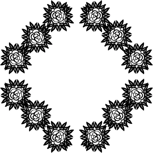 Pozvánka na ilustraci-vektorová karta s kvetoucí květinový rám — Stockový vektor