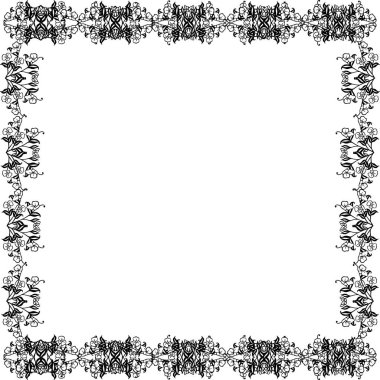 Vektör illüstrasyon kart şekli için çeşitli desen çiçek çerçeve