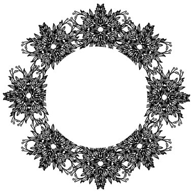 Duvar kağıdı tebrik kartı için vektör illüstrasyon dekorasyon çiçek çerçeve