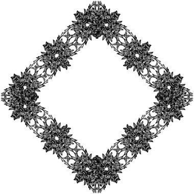 Duvar kağıdı tebrik kartı için vektör illüstrasyon dekorasyon çiçek çerçeve