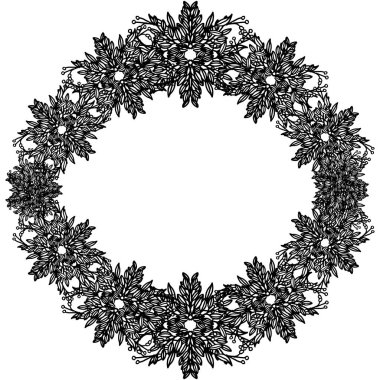 Tasarım güzel çiçek çerçevesi ile davet kartı Vektör illüstrasyon süslü