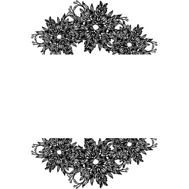 Tasarım güzel çiçek çerçevesi ile davet kartı Vektör illüstrasyon süslü