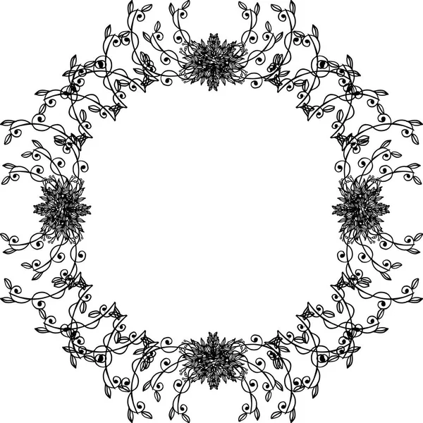 Süslü kart için vektör illüstrasyon desen sanat çiçek çerçeve