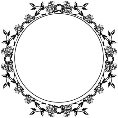Desen çiçek çerçeve ile Vektör illüstrasyon güzel sanat