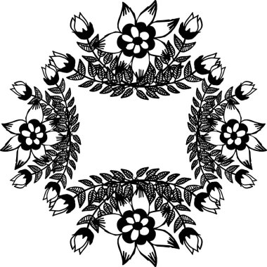 Vektör illüstrasyon sanat çiçek çerçeve çizim ile modern