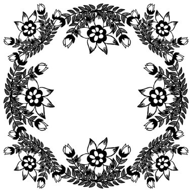 Vektör illüstrasyon sanat çiçek çerçeve çizim ile modern