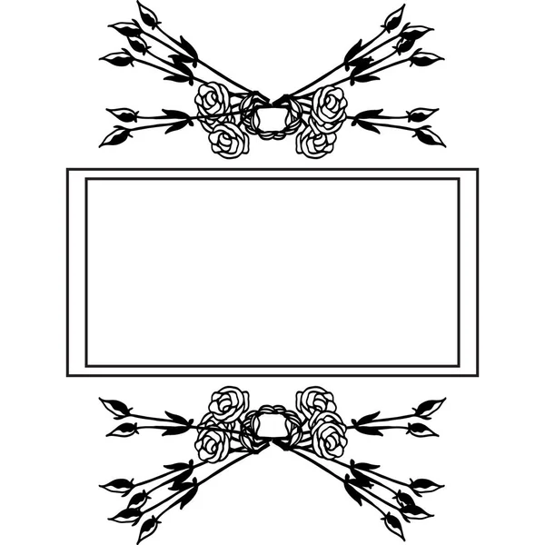 Illustration vectorielle bel art avec cadre motif fleur — Image vectorielle