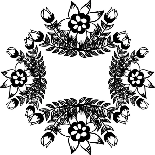 Vektör illüstrasyon sanat çiçek çerçeve çizim ile modern