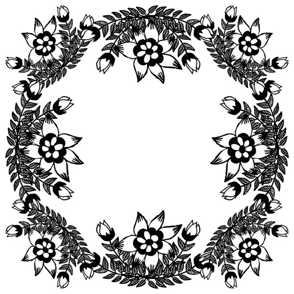 Vektör illüstrasyon sanat çiçek çerçeve çizim ile modern