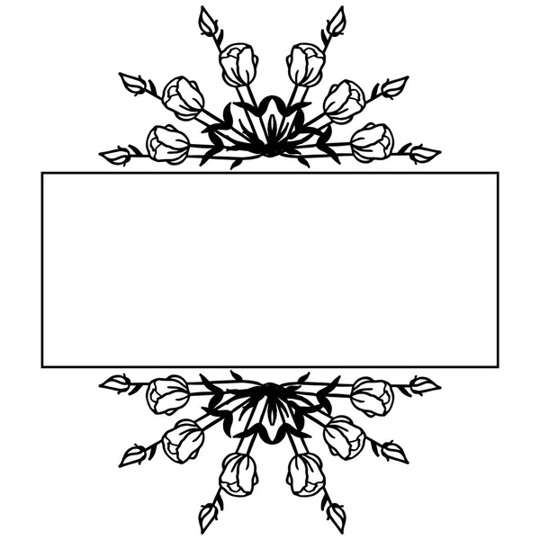 Векторная иллюстрация элегантная цветочная рамка для поздравительной открытки — стоковый вектор