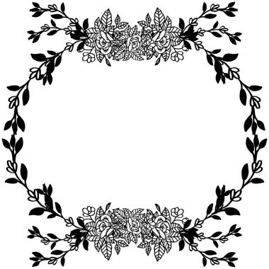 Modern tebrik kartı için vektör illüstrasyon zarif çiçek çerçeve