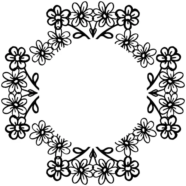 Vector illustration beautiful flower frame for design of card — Stock Vector