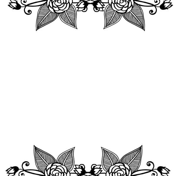 Vector illustratie verschillende bloem frame voor decoratie banner — Stockvector