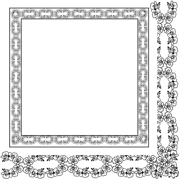 Illustration vectorielle cadre de fleur pour l'art orné moderne — Image vectorielle