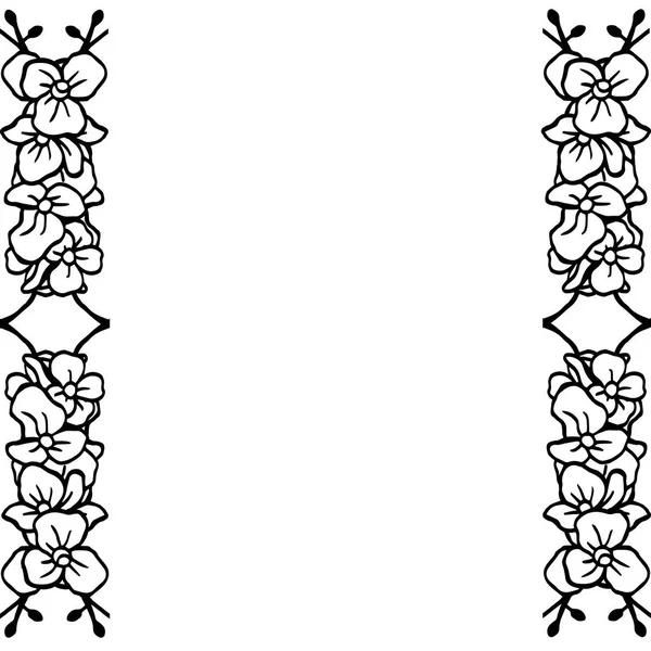 Vektorová ilustrace designu květinové rámy pro tapetu plakátu — Stockový vektor