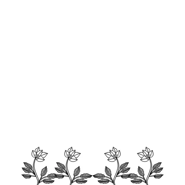 Векторные иллюстрации дизайн обоев с красивой цветочной рамкой — стоковый вектор