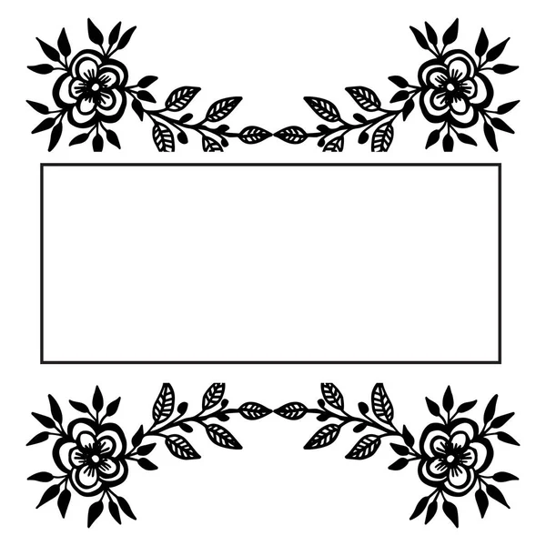 Ilustração vetorial moldura de flor decorativa para ornamnet moderno —  Vetores de Stock