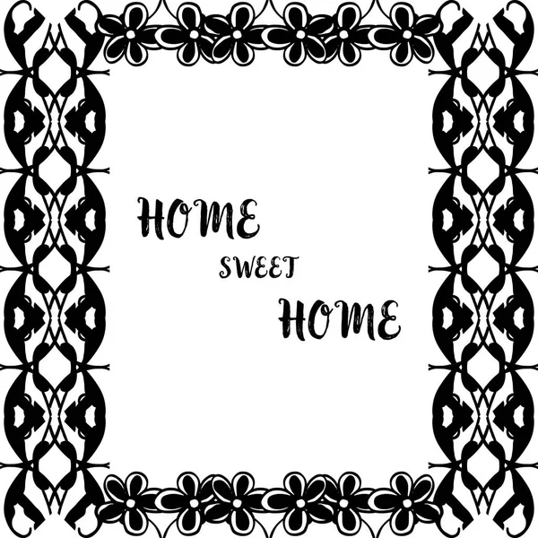 Vektor illustration gratulationskort hem Sweet Home med vacker blomma ram — Stock vektor