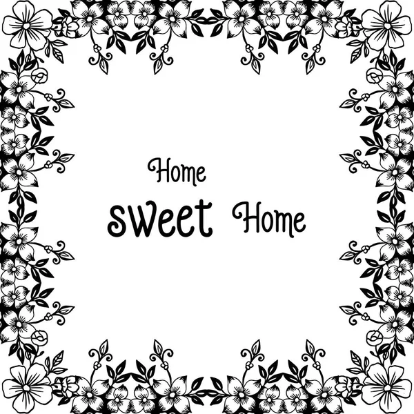 Vektör illüstrasyon ev tatlı ev tasarımı ile modern çiçek çerçeve