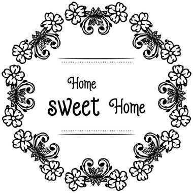 Dekoratif çiçek çerçeveli vektör illüstrasyon davetiye kartı