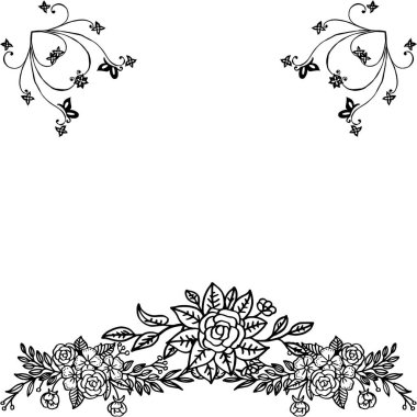 Çelenk çerçevesi güzelliği ile vektör illüstrasyon kartı