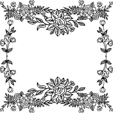 Soyut çelenk çerçeveli vektör illüstrasyon afişi