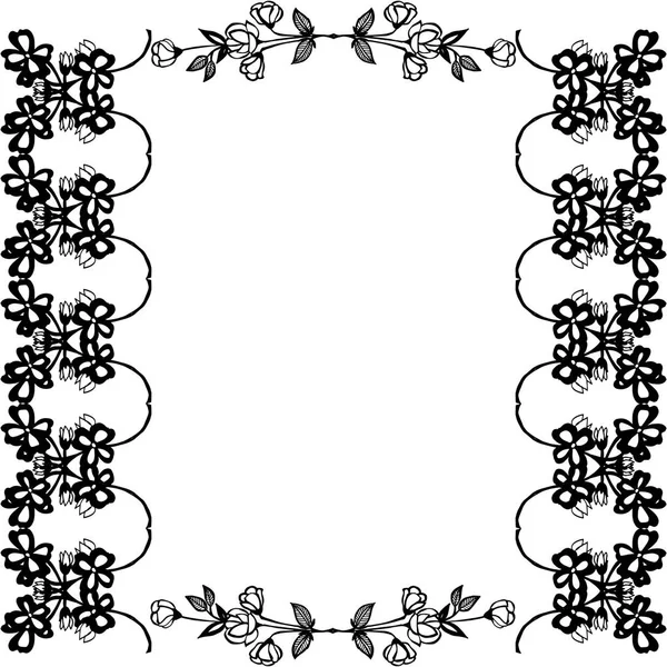 Vector illustration card with beauty of wreath frame — Stock Vector