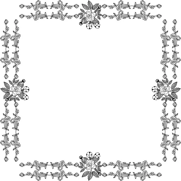 Vektor Illustration Dekor der Karte mit verschiedenen Muster Blumenrahmen — Stockvektor