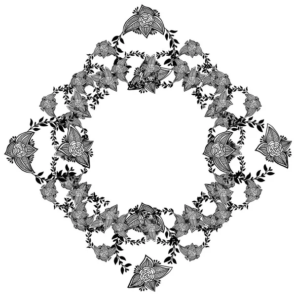 Bannière d'illustration vectorielle avec cadre de couronne abstrait — Image vectorielle