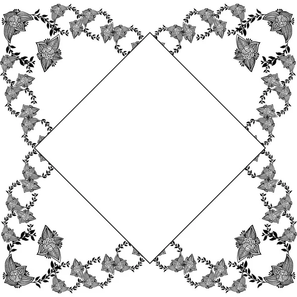Vektor Illustration Grußkarte mit verschiedenen eleganten Blumenrahmen — Stockvektor
