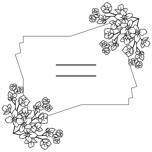 Векторная иллюстрация элегантная рамка из листьев для поздравительной открытки — стоковый вектор