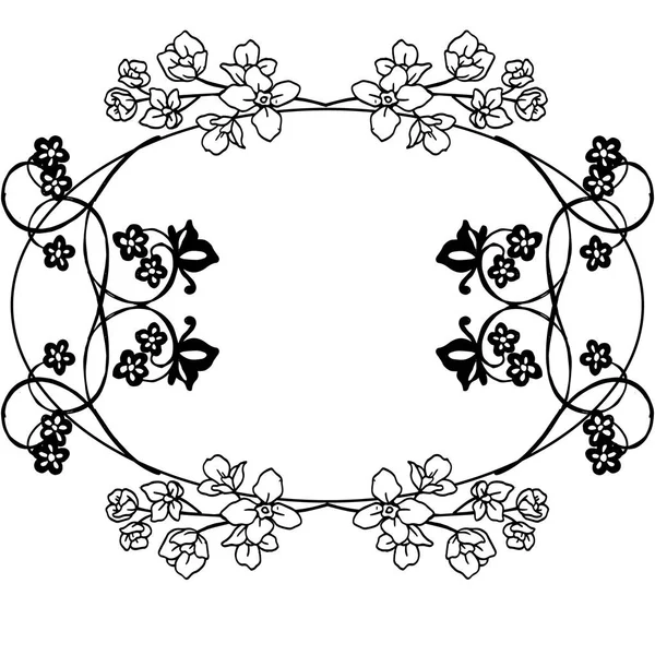 Vektor Illustration schöne Blatt Blume Rahmen für die Form der Karte — Stockvektor