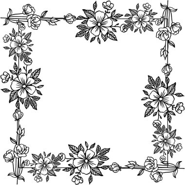 Yaprak çelenk çerçeve dokusu için vektör illüstrasyon afiş