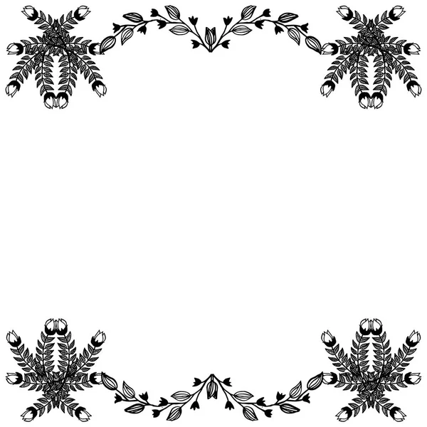 Scheda illustrazione vettoriale per varie eleganti cornice floreale foglia — Vettoriale Stock