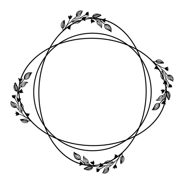 Tarjeta de ilustración vectorial para varios marcos florales de hojas elegantes — Vector de stock