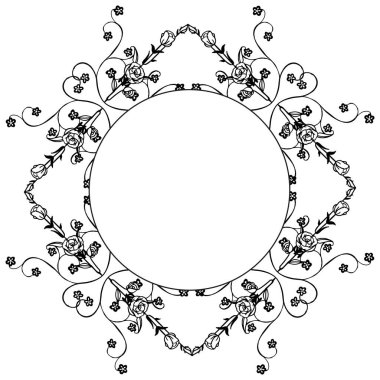 Yaprak çelenk çerçeve çeşitli sanat için Vektör illüstrasyon davet kartı