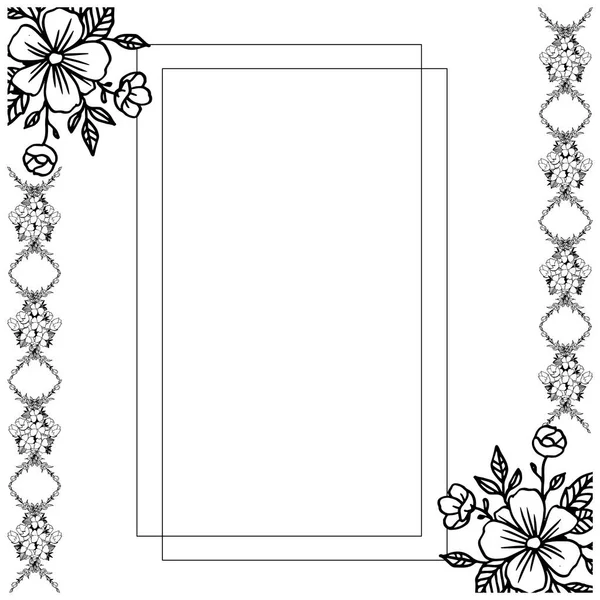 Diseño de ilustración vectorial de tarjeta para la belleza del marco floral de la hoja — Vector de stock