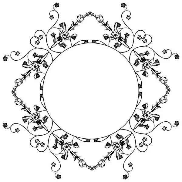 Tarjeta de invitación de ilustración vectorial para varios arte de marco de corona de hoja — Vector de stock